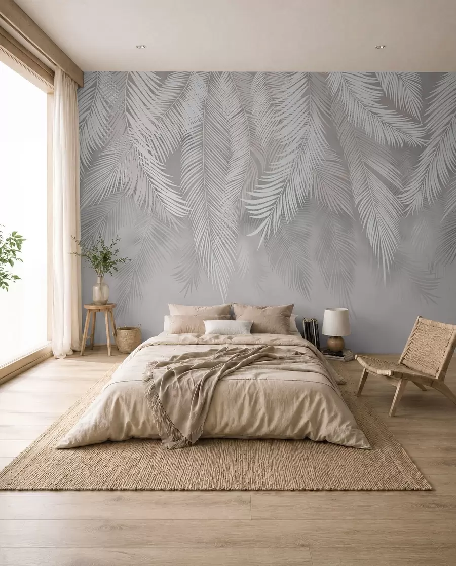 Fotobehang Bungelende palmbladeren u48556d2