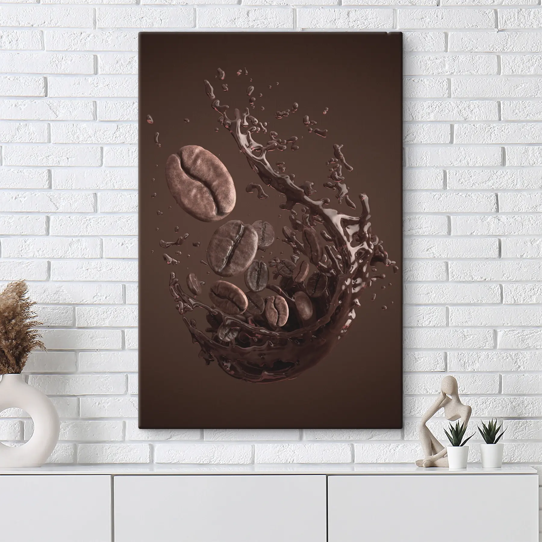 Fotobehang Koffie en koffiebonen grafisch effect s37176
