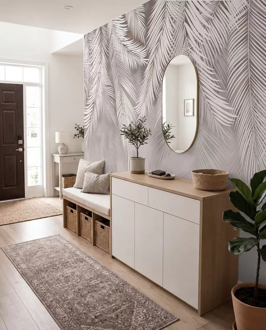 Fotobehang Delicate hangende bladeren u48556v5d2