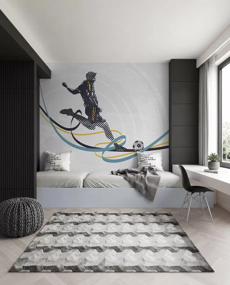 Fotobehang Rugby atleet poster u99448