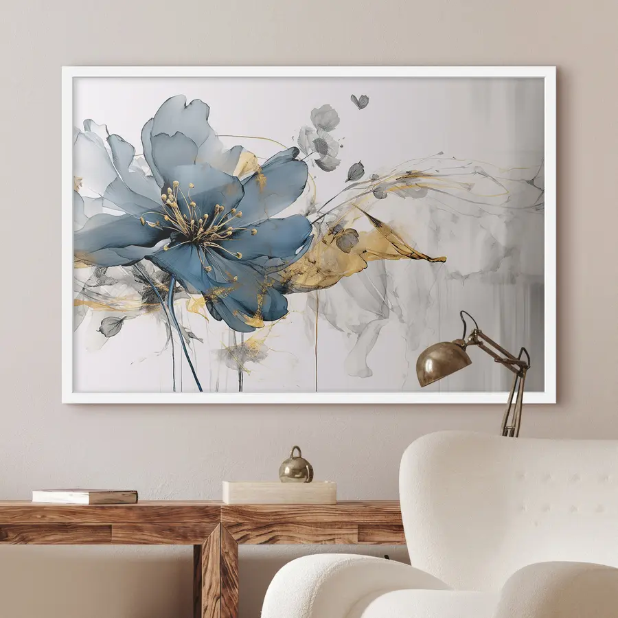 Fotobehang Een bloem vliegt op f35527