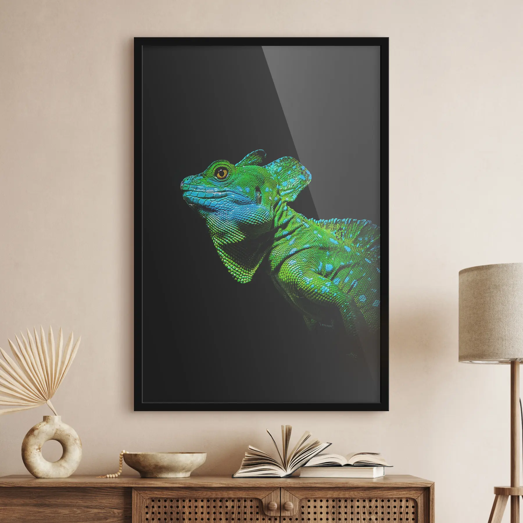 Fotobehang Groene hagedis f37287