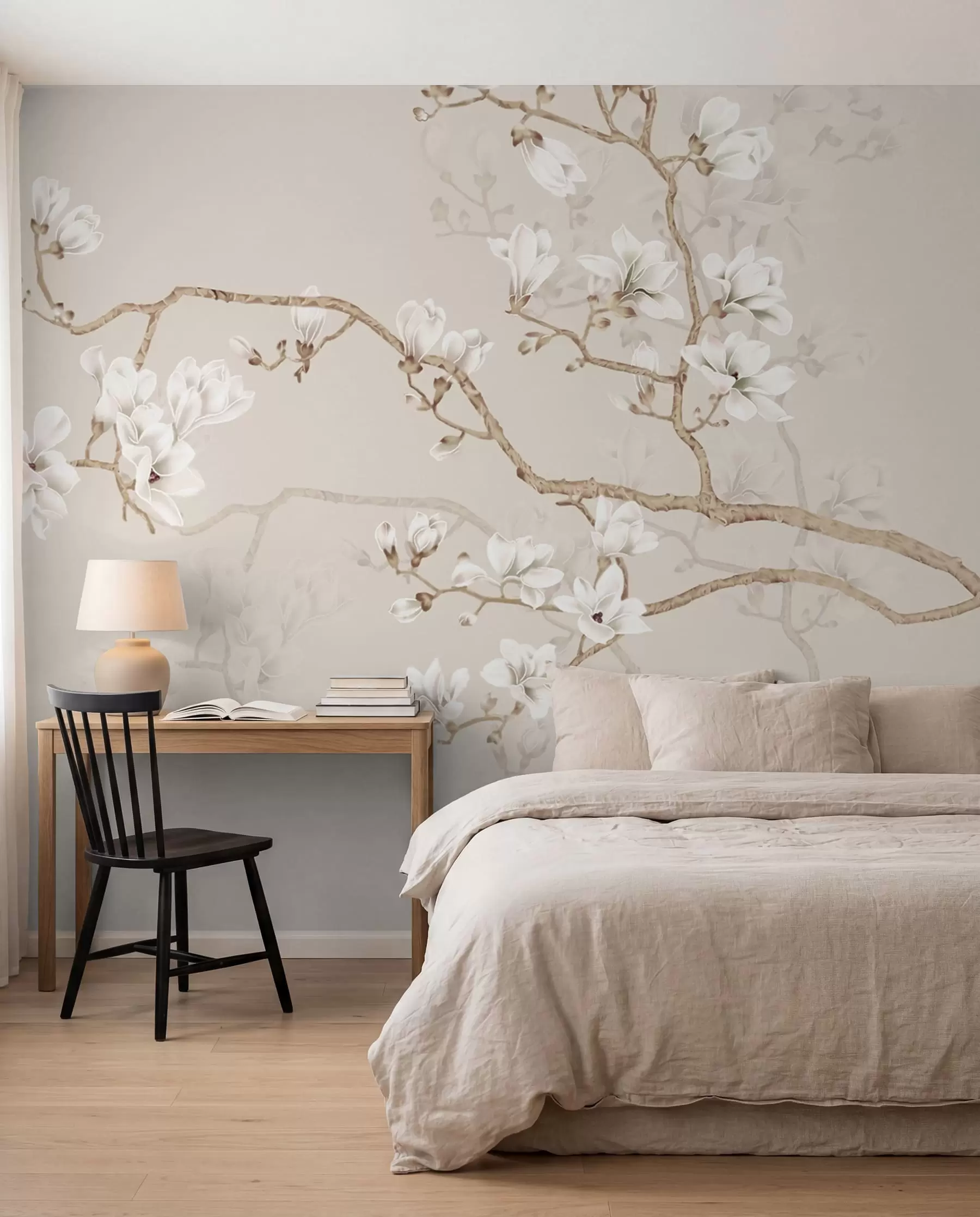Fotobehang Magnoliaboom in de tuin u25842d1