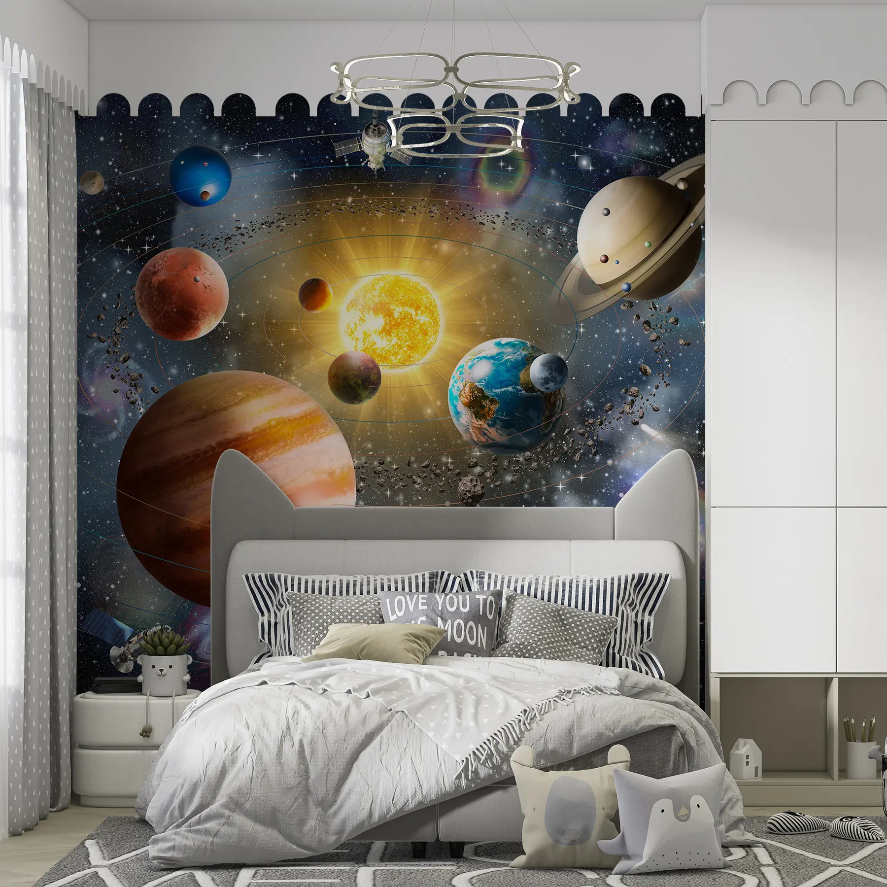 Fotobehang Fascinerende ruimte, zonnestelsel u97222d1